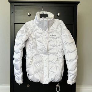 Columbia OmniHeat puffer coat/ski jacket in bright white, size small